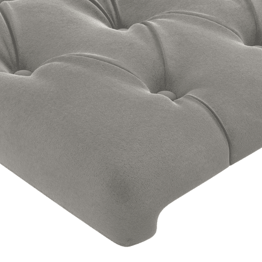 vidaXL Cabeceira de cama c abas veludo 93x16x118128cm cinzento-claro vidaXL Cabeceira de cama c abas veludo 93x16x118128cm cinzento-claro