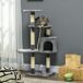 Árbol para Gatos Aglomerado de Madera, Felpa PawHut Árbol para Gatos Aglomerado de Madera, Felpa PawHut Gris