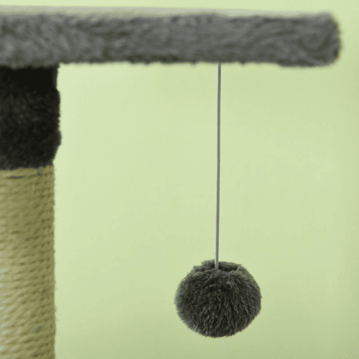 PawHut Arranhador para Gatos com Arranhador de 116 cm e 4 Níveis com Poste para Afiar as Garras Caverna Espaçosa Plataformas e Brinquedos Divertidos 40x40x116 cm Cinzento Escuro