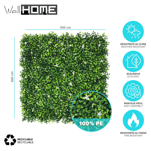 Well Home Jardim Vertical Artificial, Painel de Cerca Viva