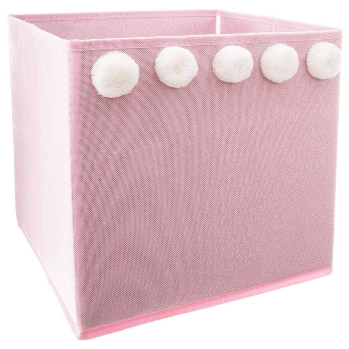 Well Home CAJA DE ALMACENAMIENTO INFANTIL CON POMPONES