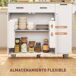 Isla de Cocina MDF HOMCOM, hogar - cocina Isla de Cocina MDF HOMCOM, hogar - cocina Blanco