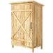 Armario de Jardín Madera de Abeto, Acero Galvanizado Outsunny Armario de Jardín Madera de Abeto, Acero Galvanizado Outsunny Marrón