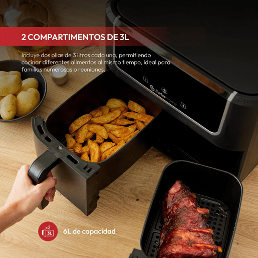 Fritadeira a Ar e 2 Panelas com 8 Funções Fritadeira a Ar e 2 Panelas com 8 Funções