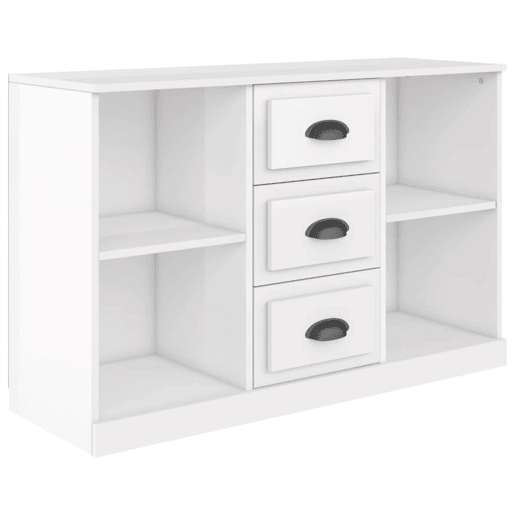 vidaXL Aparador 104,5x35,5x67,5 cm derivados madeira branco brilhante
