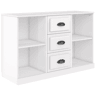 vidaXL Aparador 104,5x35,5x67,5 cm derivados madeira branco brilhante