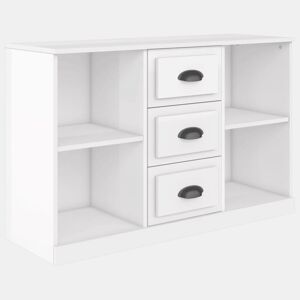 vidaXL Aparador 104,5x35,5x67,5 cm derivados madeira branco brilhante