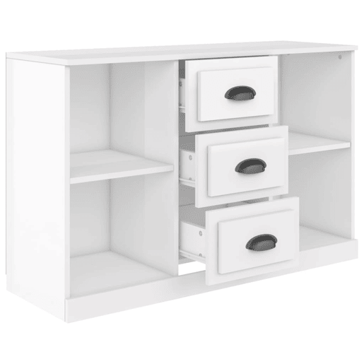 vidaXL Aparador 104,5x35,5x67,5 cm derivados madeira branco brilhante