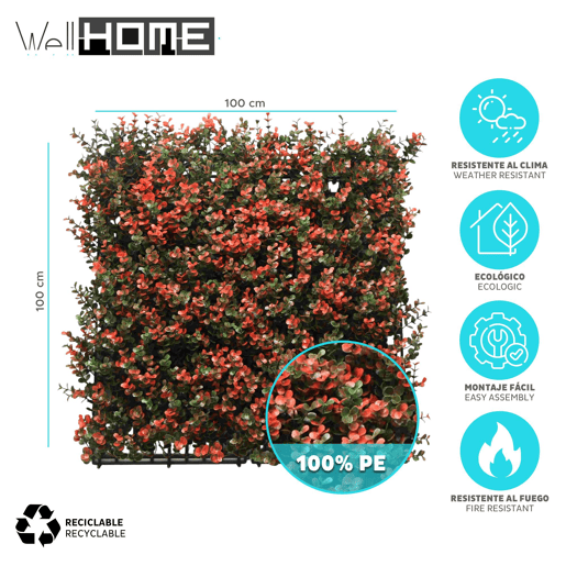 Well Home Jardim Vertical Artificial, Painel de Cerca Viva