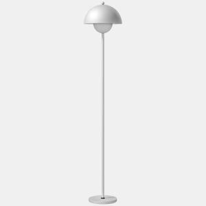 HOMCOM Candeeiro de Pé Moderno 155 cm Candeeiro de Pé para Sala com Ecrã em Forma de Taça Refletora de Luz Interruptor de Pé Suporte E27 sem Lâmpada para Quarto Escritório Sala de Estar Ø35x155 cm Prata