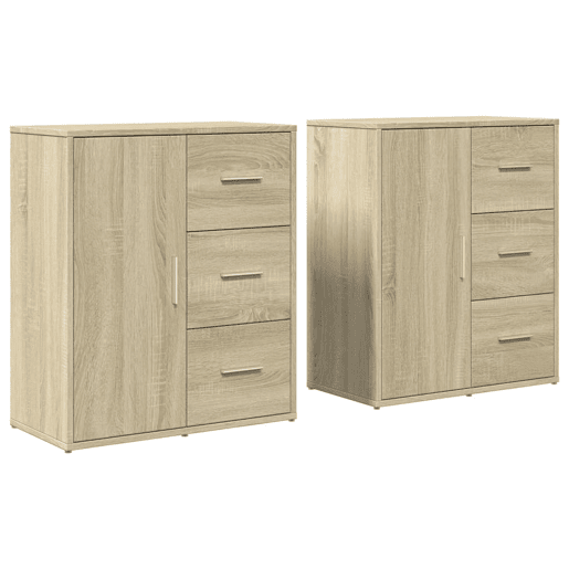vidaXL Aparadores 2 pcs 60x31x70 cm derivados madeira carvalho sonoma vidaXL Aparadores 2 pcs 60x31x70 cm derivados madeira carvalho sonoma