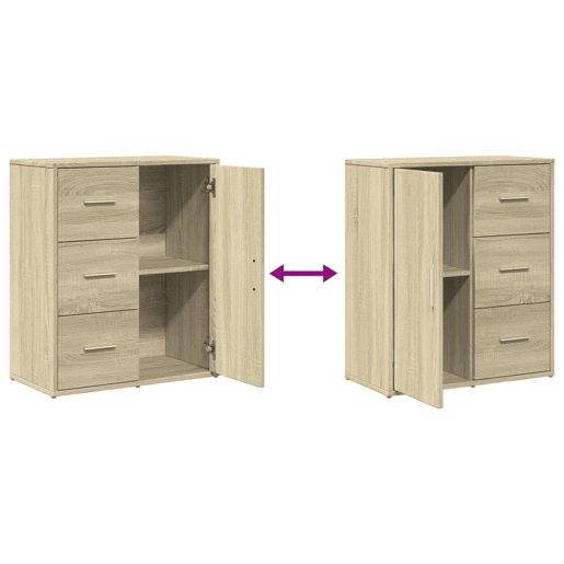 vidaXL Aparadores 2 pcs 60x31x70 cm derivados madeira carvalho sonoma vidaXL Aparadores 2 pcs 60x31x70 cm derivados madeira carvalho sonoma