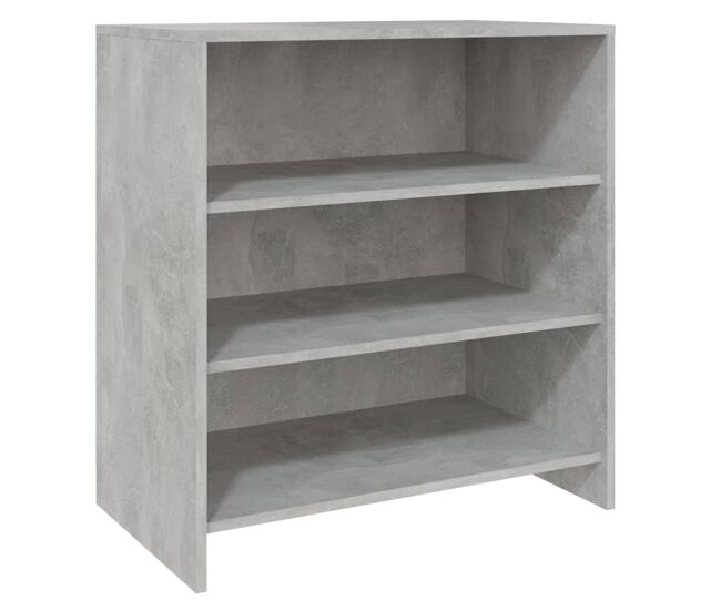 Vidaxl aparador de madera contrachapada gris hormigón 70x40,5x75 cm