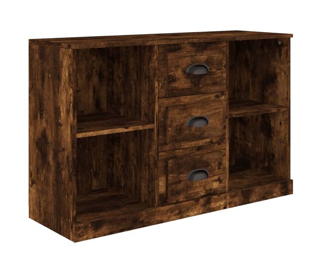 Vidaxl aparador madera contrachapada roble ahumado 104,5x35,5x67,5 cm