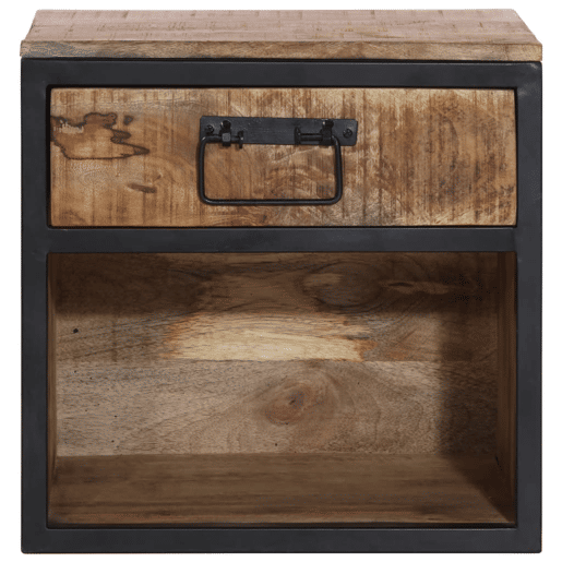 vidaXL Mesa de cabeceira 40x35x40 cm madeira de mangueira maciça