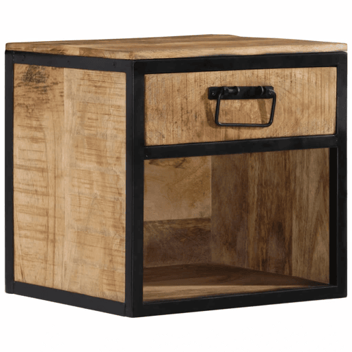 vidaXL Mesa de cabeceira 40x35x40 cm madeira de mangueira maciça