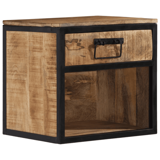 vidaXL Mesa de cabeceira 40x35x40 cm madeira de mangueira maciça