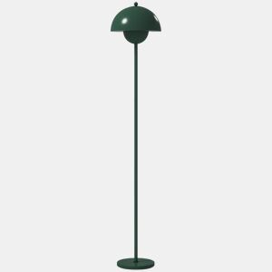 HOMCOM Candeeiro de Pé Moderno 155 cm Candeeiro de Pé para Sala com Ecrã em Forma de Taça Refletora de Luz Interruptor de Pé Suporte E27 sem Lâmpada para Quarto Escritório Sala de Estar Ø35x155 cm Verde