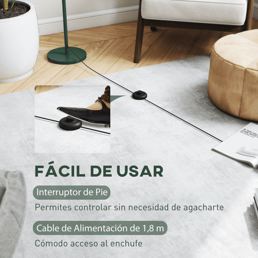 HOMCOM Candeeiro de Pé Moderno 155 cm Candeeiro de Pé para Sala com Ecrã em Forma de Taça Refletora de Luz Interruptor de Pé Suporte E27 sem Lâmpada para Quarto Escritório Sala de Estar Ø35x155 cm Verde