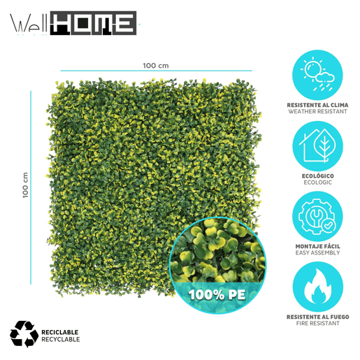 Well Home Jardim Vertical Artificial, Painel de Cerca Viva