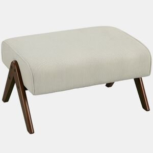 HOMCOM Apoio para Pés para Sala Banco Baixo Estofado em Veludo Otomana Retangular com Assento Almofadado e Pés de Madeira para Sala de Estar Quarto 69x47x36 cm Bege