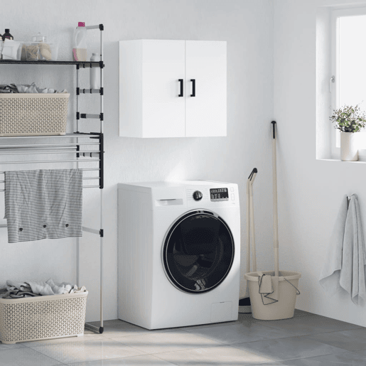 vidaXL Armário de parede 60x31x60 cm derivados de madeira branco vidaXL Armário de parede 60x31x60 cm derivados de madeira branco