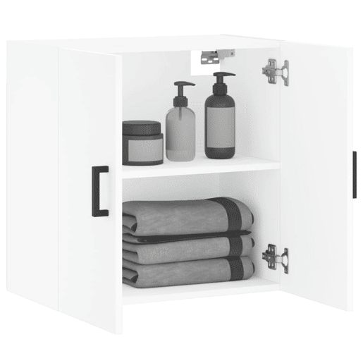 vidaXL Armário de parede 60x31x60 cm derivados de madeira branco vidaXL Armário de parede 60x31x60 cm derivados de madeira branco