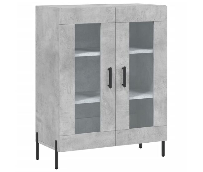 Vidaxl aparador de madera de ingeniería gris hormigón 69,5x34x90 cm