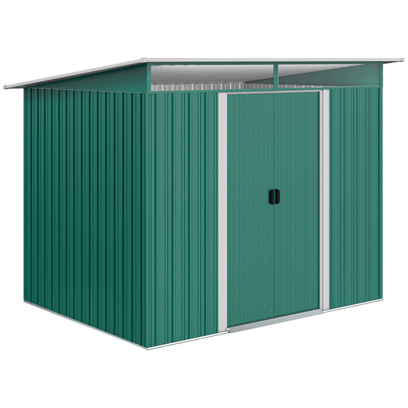 Caseta de Jardín Acero Galvanizado Outsunny