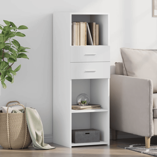 vidaXL Armário alto 40x42,5x124 cm derivados de madeira branco