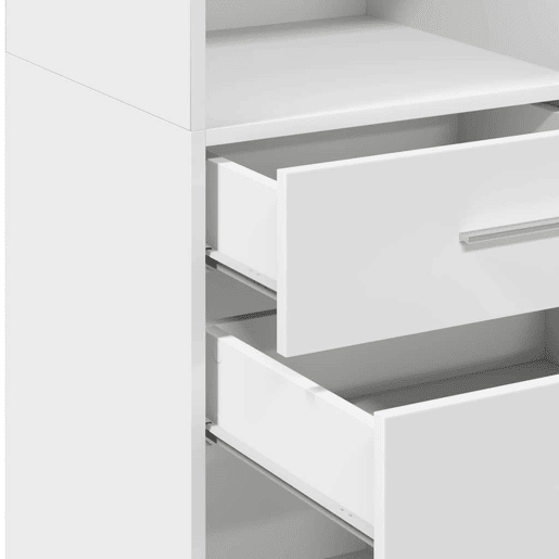vidaXL Armário alto 40x42,5x124 cm derivados de madeira branco