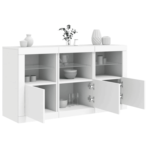 vidaXL Aparador com luzes LED 123x37x67 cm branco vidaXL Aparador com luzes LED 123x37x67 cm branco