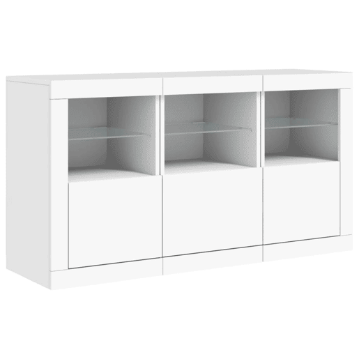 vidaXL Aparador com luzes LED 123x37x67 cm branco vidaXL Aparador com luzes LED 123x37x67 cm branco