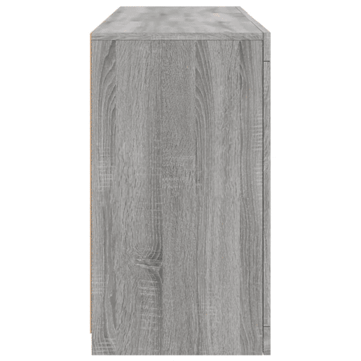 vidaXL Aparador com luzes LED 123x37x67 cm cinzento sonoma