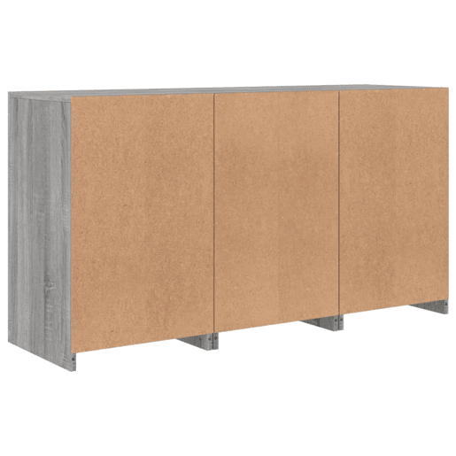 vidaXL Aparador com luzes LED 123x37x67 cm cinzento sonoma
