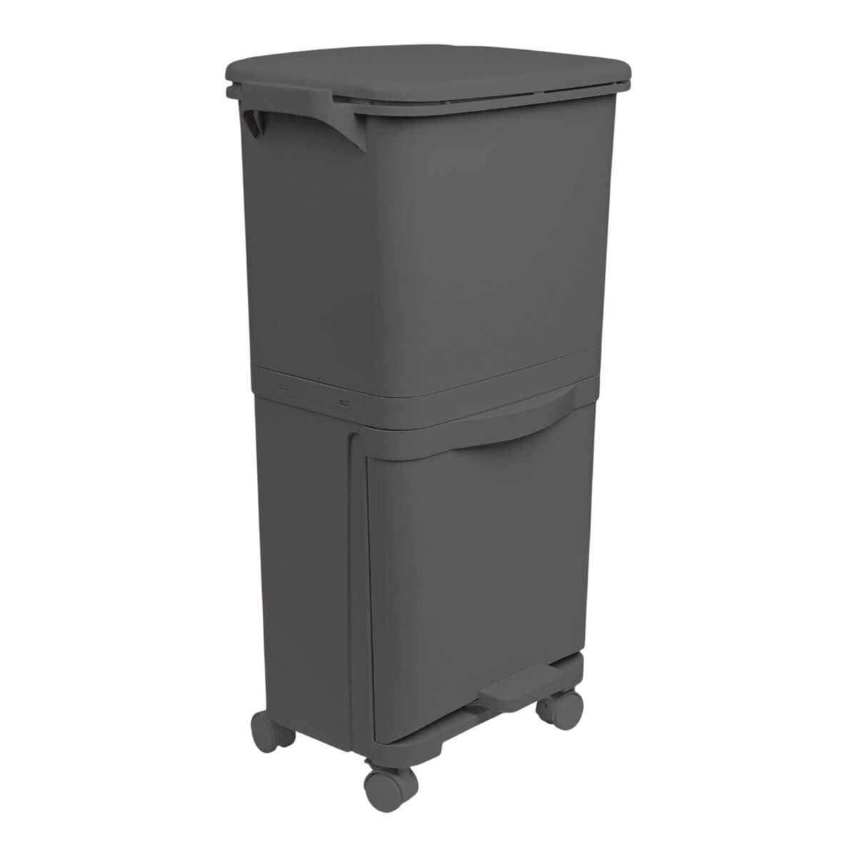 Papelera de reciclaje de clasificación selectiva con pedal