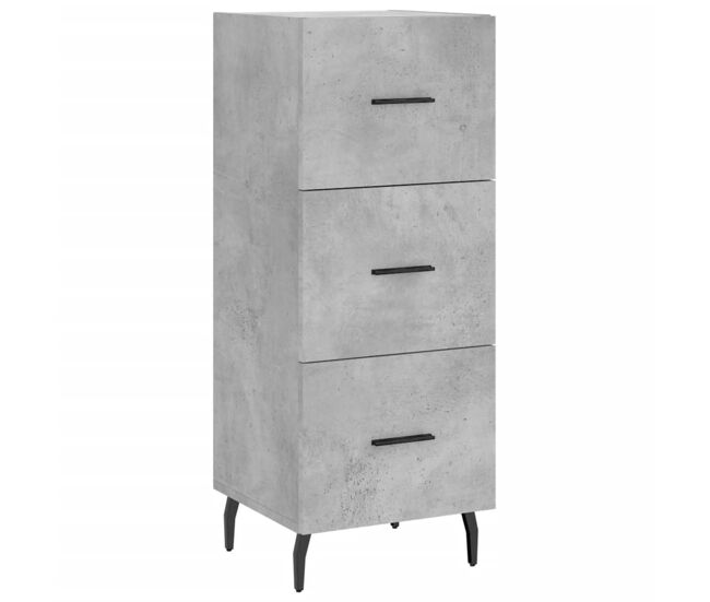 Vidaxl aparador de madera contrachapada gris hormigón 34,5x34x90 cm