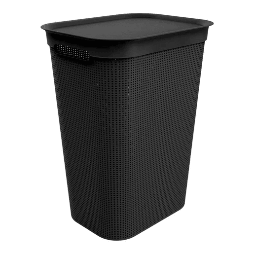 Cesto da Roupa Rotho Brisen Preto 50 L Plástico Cesto da Roupa Rotho Brisen Preto 50 L Plástico