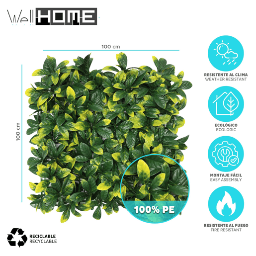 Well Home Jardim Vertical Artificial, Painel de Cerca Viva