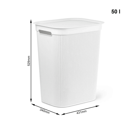 Cesto da Roupa Rotho Brisen Branco 50 L Plástico Cesto da Roupa Rotho Brisen Branco 50 L Plástico