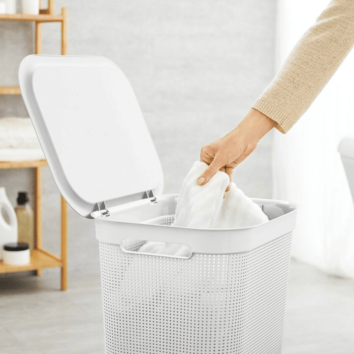 Cesto da Roupa Rotho Brisen Branco 50 L Plástico Cesto da Roupa Rotho Brisen Branco 50 L Plástico