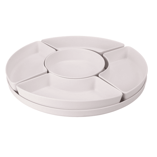 Bandeja de melamina Well Home em 2 cores branco ou cinza