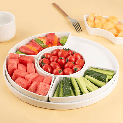 Bandeja de melamina Well Home em 2 cores branco ou cinza
