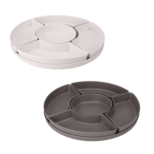 Bandeja de melamina Well Home em 2 cores branco ou cinza