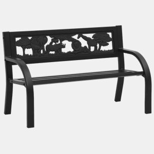 vidaXL Banco de jardim para crianças 86 cm aço