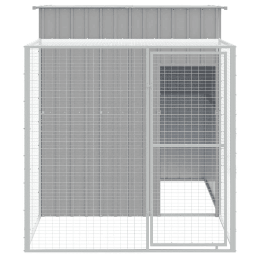 vidaXL Galinheiro com anexo 165x251x181 cm aço galvanizado cinza-claro vidaXL Galinheiro com anexo 165x251x181 cm aço galvanizado cinza-claro
