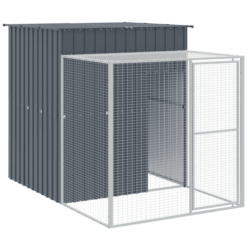 vidaXL Galinheiro com anexo 165x251x181 cm aço galvanizado antracite vidaXL Galinheiro com anexo 165x251x181 cm aço galvanizado antracite