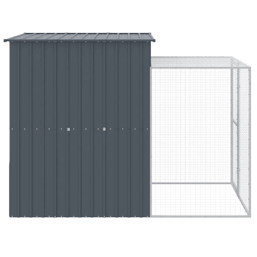 vidaXL Galinheiro com anexo 165x251x181 cm aço galvanizado antracite vidaXL Galinheiro com anexo 165x251x181 cm aço galvanizado antracite