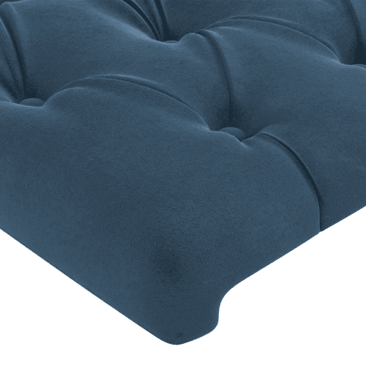 vidaXL Cabeceira cama c abas veludo 93x23x118128 cm azul-escuro