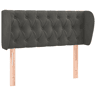 vidaXL Cabeceira de cama c abas veludo 103x23x7888cm cinzento-escuro
